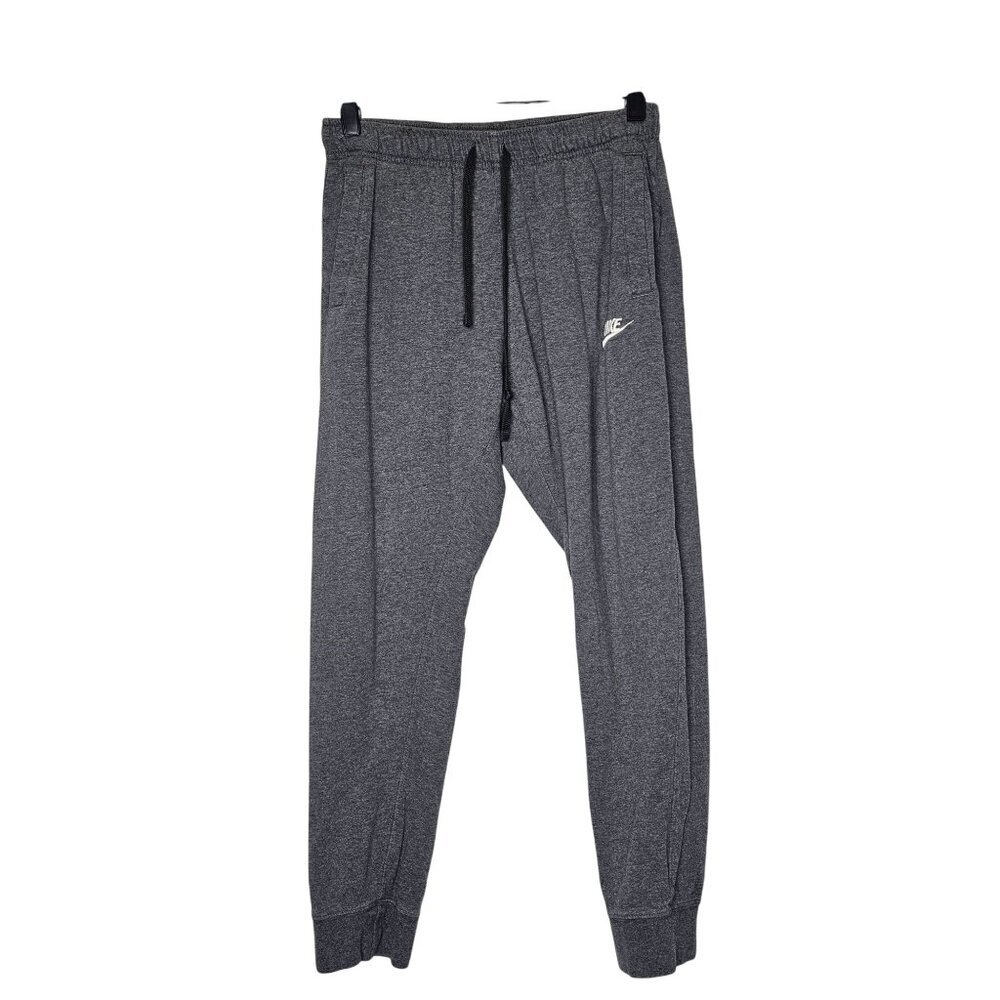 Nike Men's Sportswear Club Fleece Joggers Gray White Swoosh‎ Size S Pockets Gym